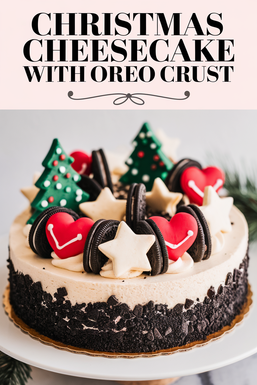 Christmas Cheesecake With Oreo Crust 4