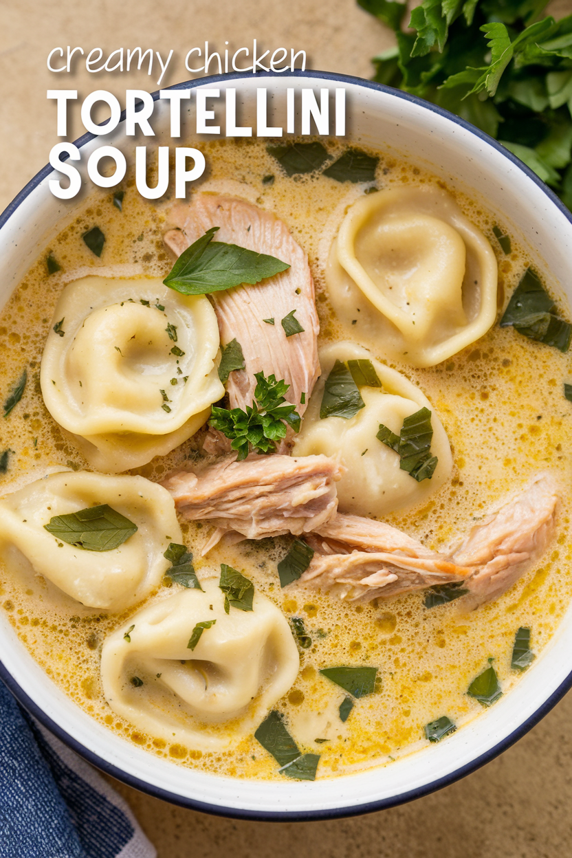 Creamy Chicken Tortellini Soup