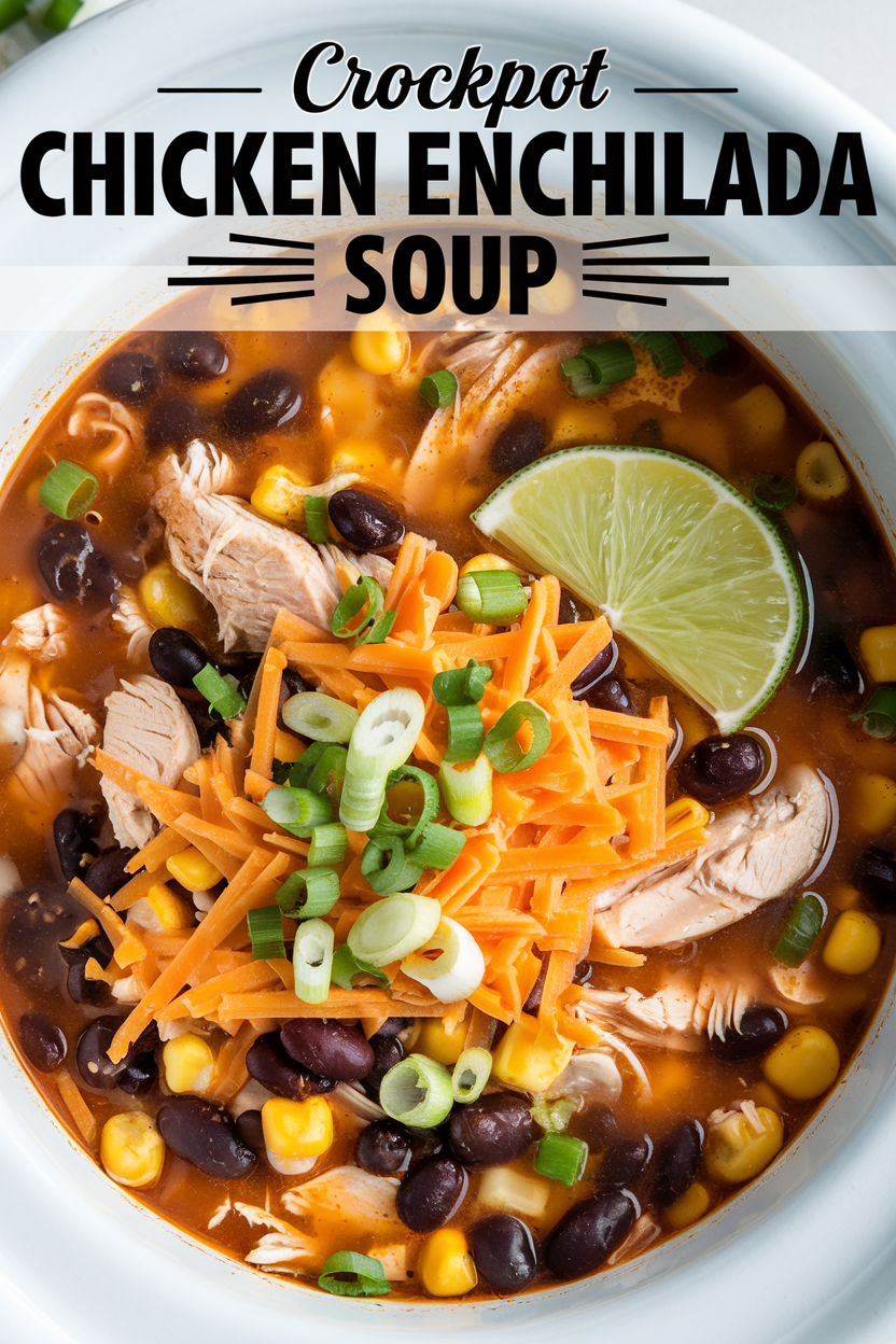 Crockpot Chicken Enchilada Soup