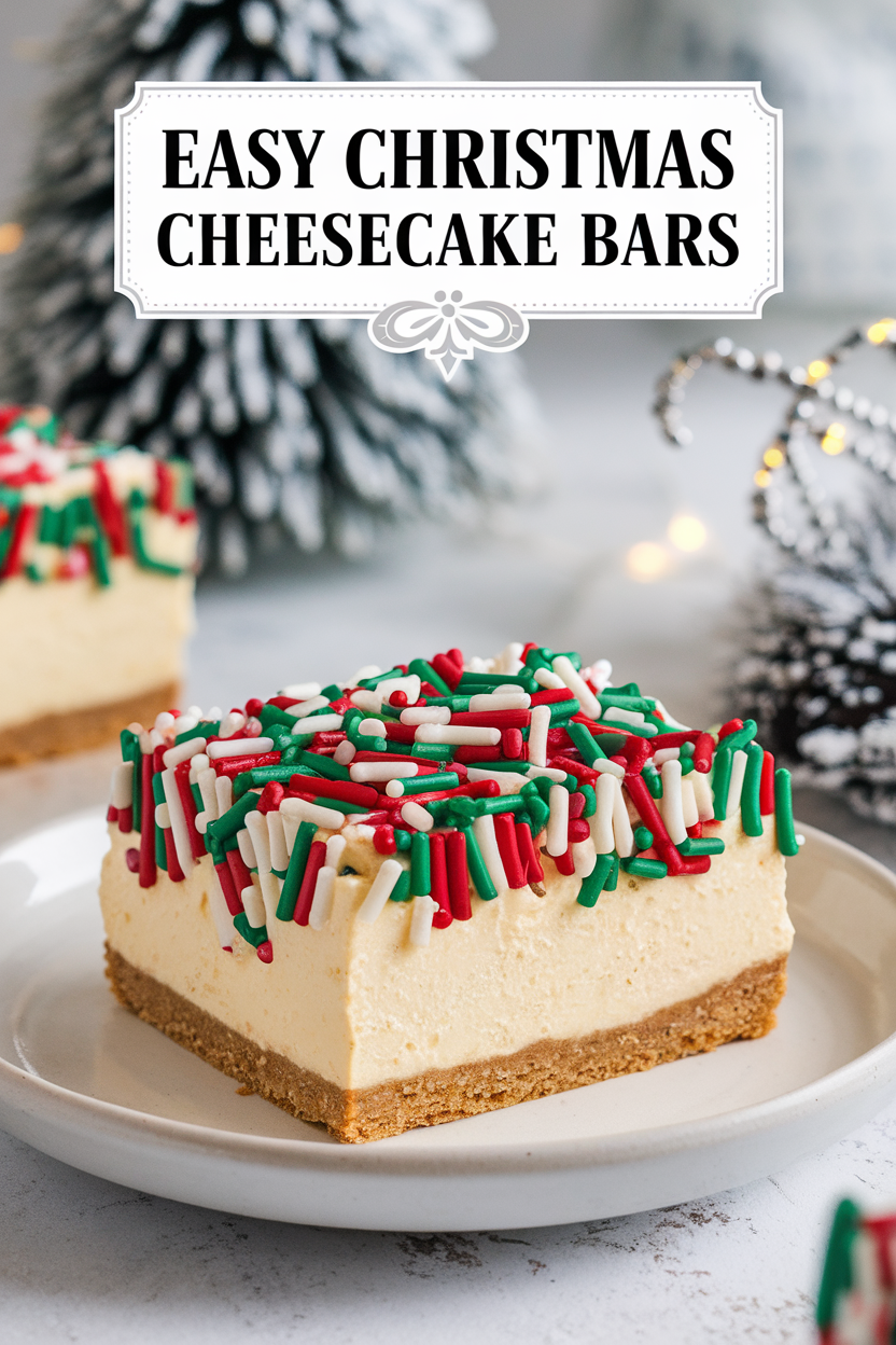 Easy Christmas Cheesecake Bars