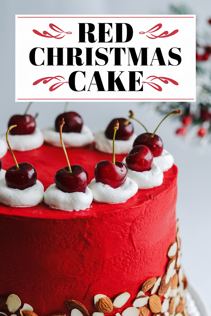 Red Christmas Cake