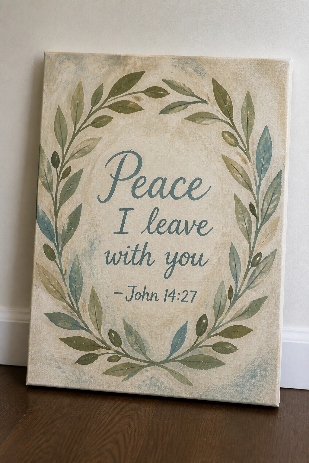 Canvas sign with 