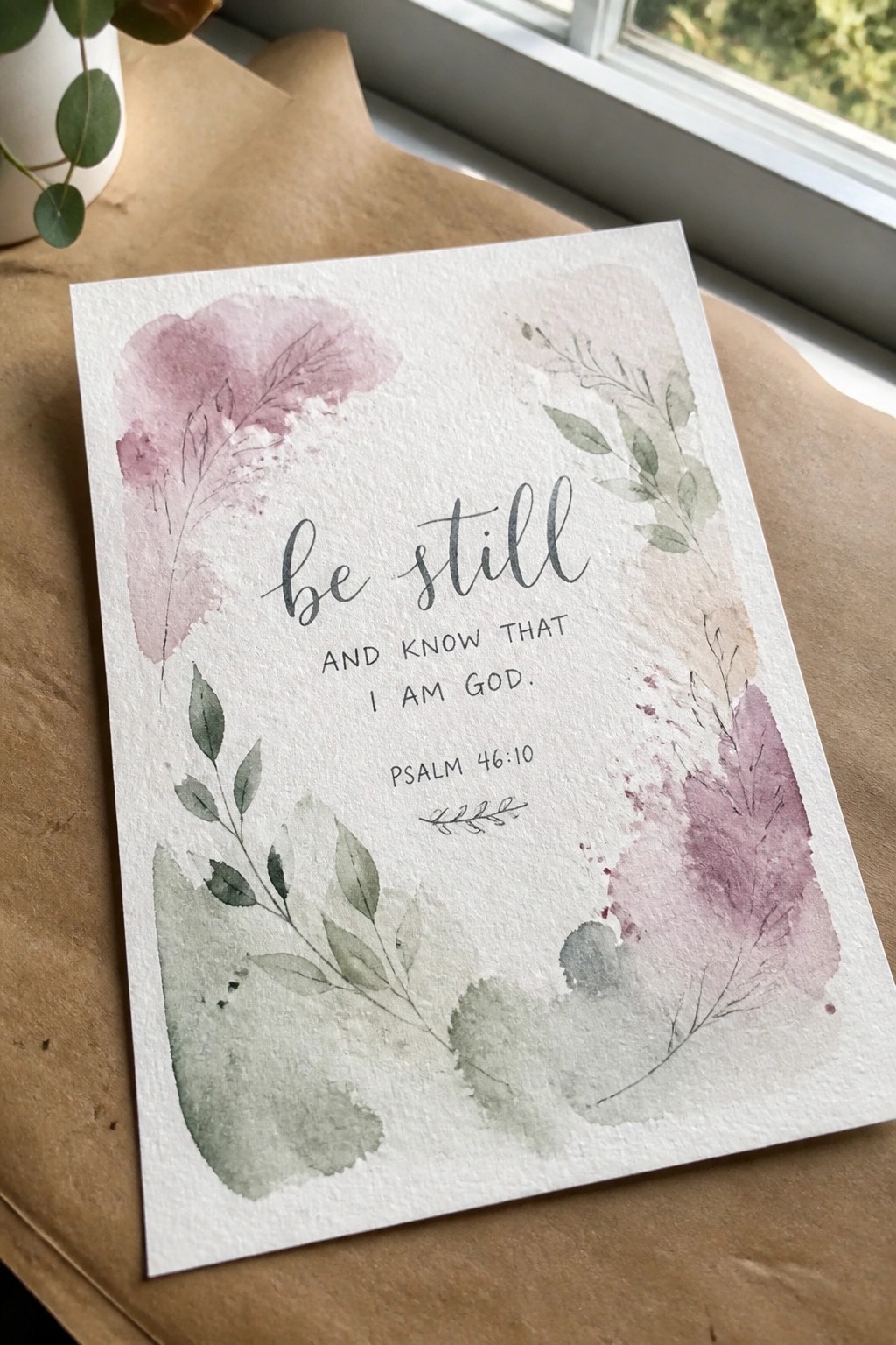 Watercolor card with 