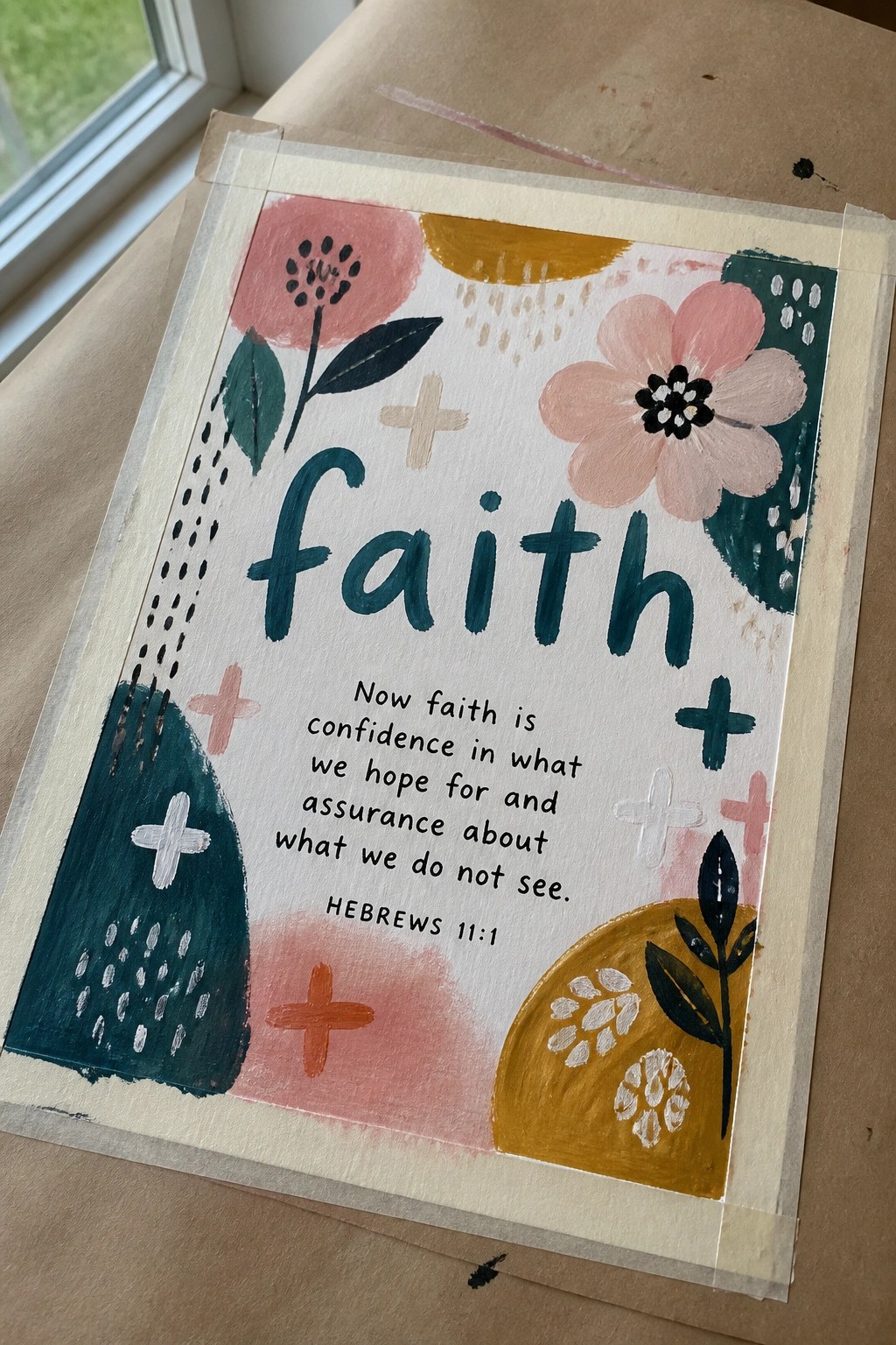 Hand-painted artwork with 