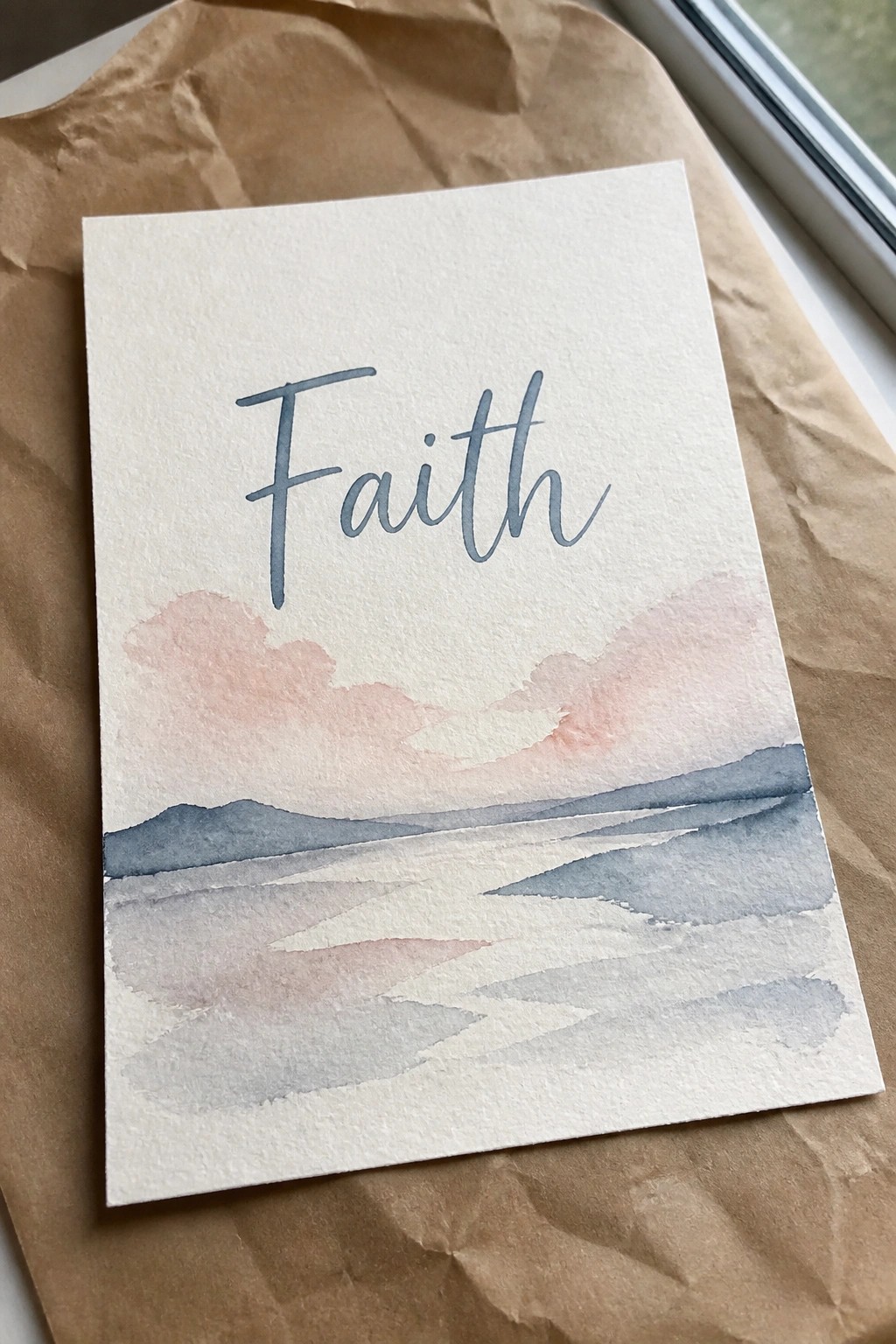 Watercolor card with 