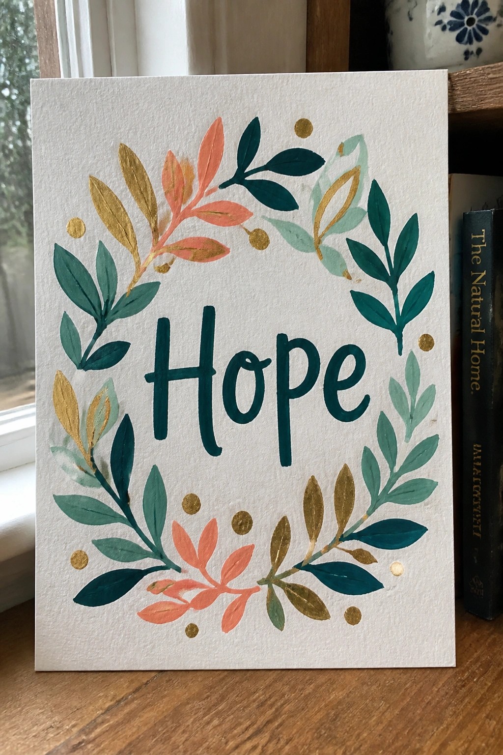 Painted canvas with 