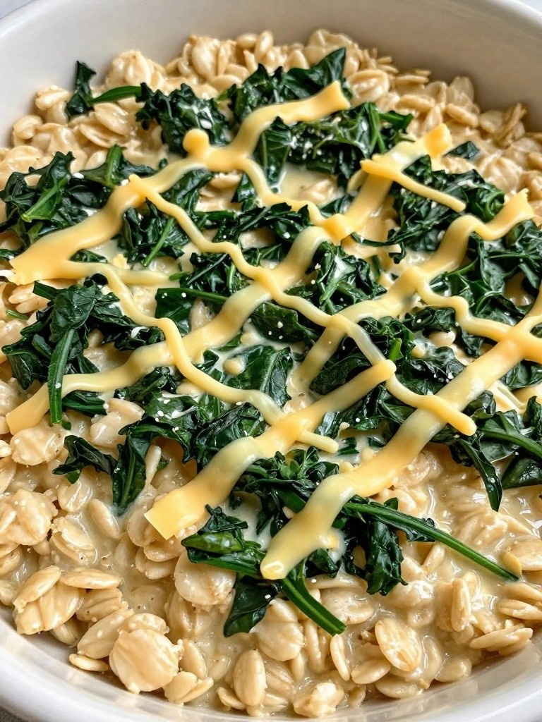 Skillet Gouda and Swiss Chard Oats