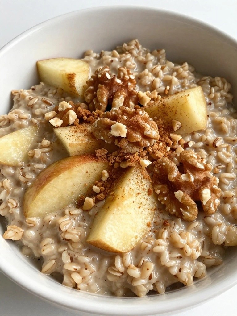 Apple Cinnamon Quinoa Porridge with Walnuts