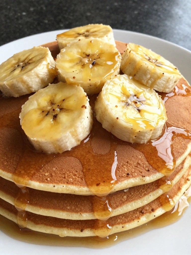 Buckwheat Pancakes with Caramelized Bananas