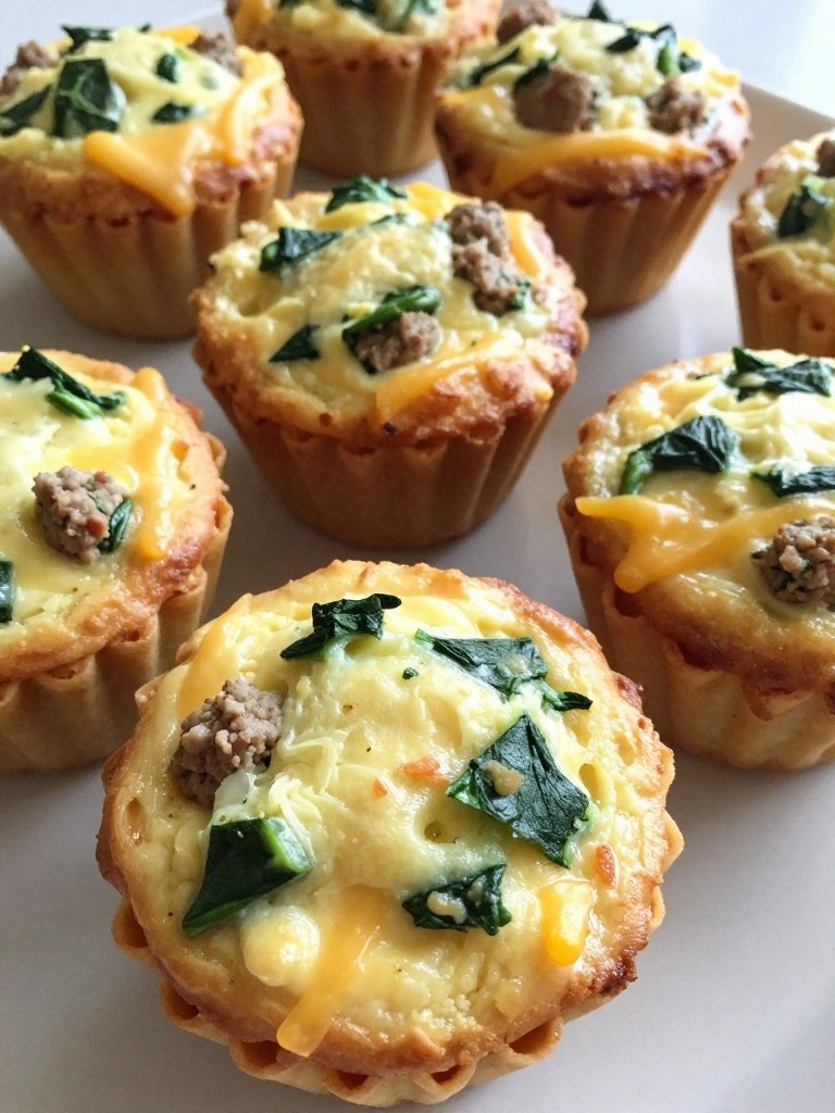 Mini Turkey Sausage and Spinach Egg Muffins