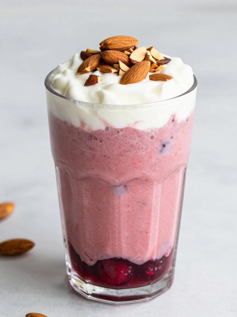 Cherry Almond Greek Yogurt Smoothie