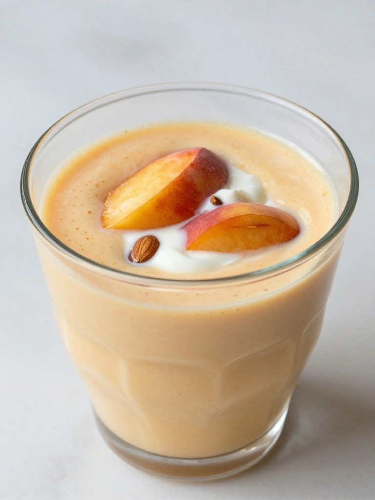 Peach Ginger Greek Yogurt Smoothie