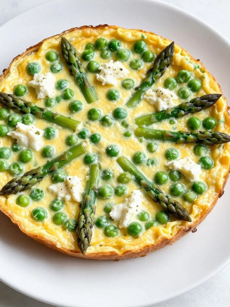 Asparagus, Pea, and Goat Cheese Frittata