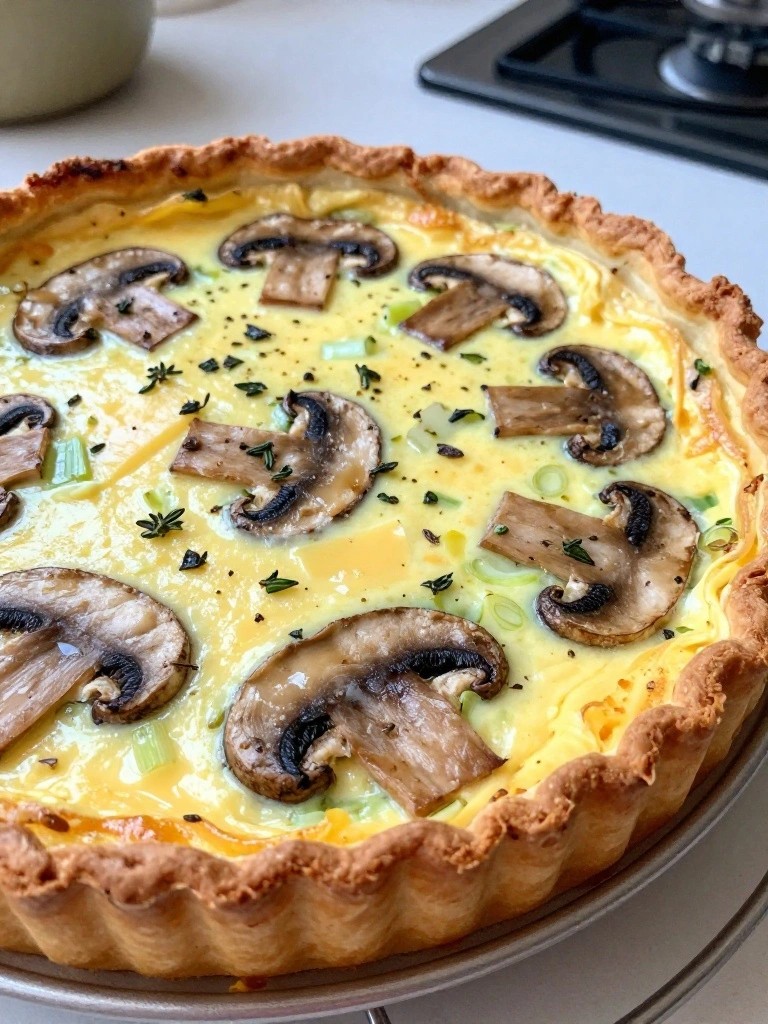 Mushroom, Leek, and Thyme Crustless Quiche