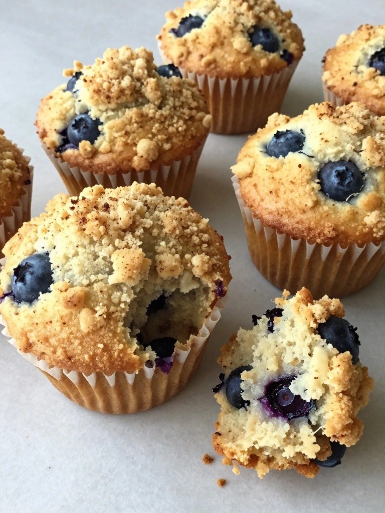 Blueberry Streusel Breakfast Muffins