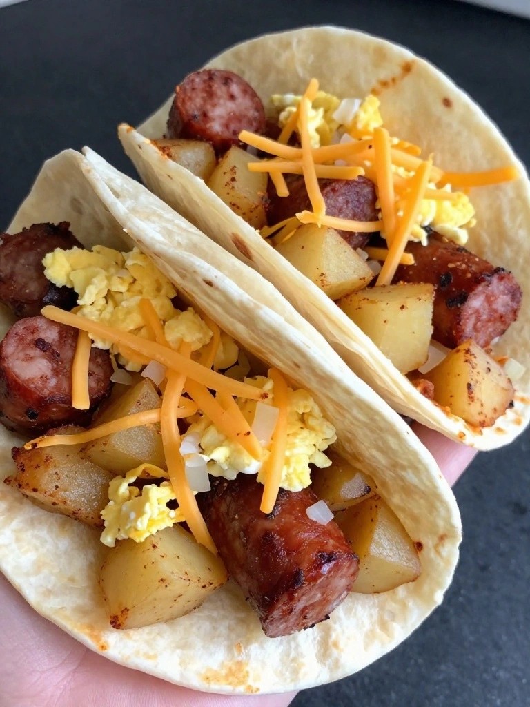 Chorizo and Potato Breakfast Burritos