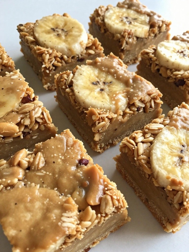 Peanut Butter Banana Oat Breakfast Bars