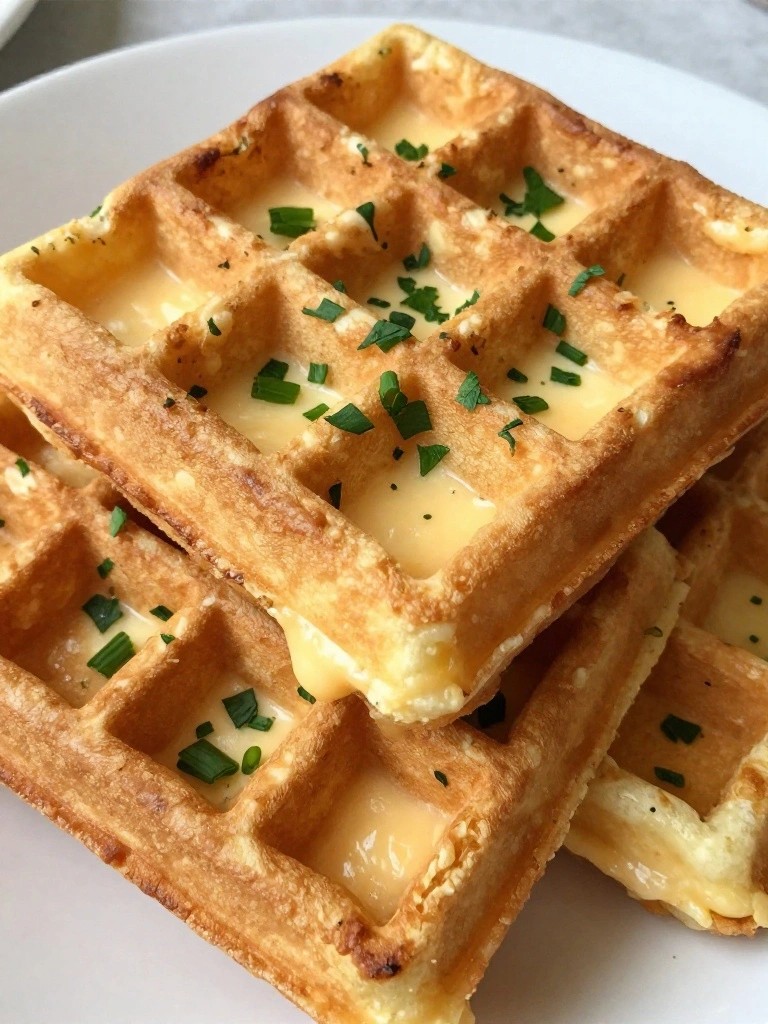 Savory Cheddar Herb Waffles