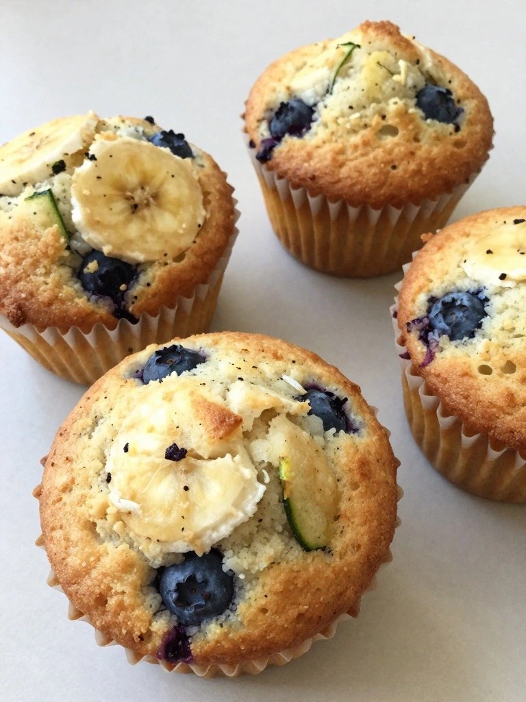 Blueberry Zucchini Mini Muffins