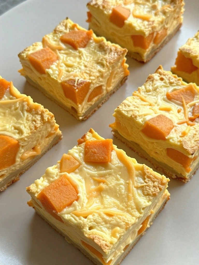 Butternut Squash and Cheddar Frittata Squares