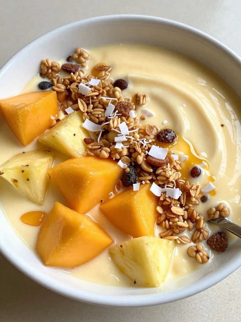 Mango Pineapple Yogurt Smoothie Bowl