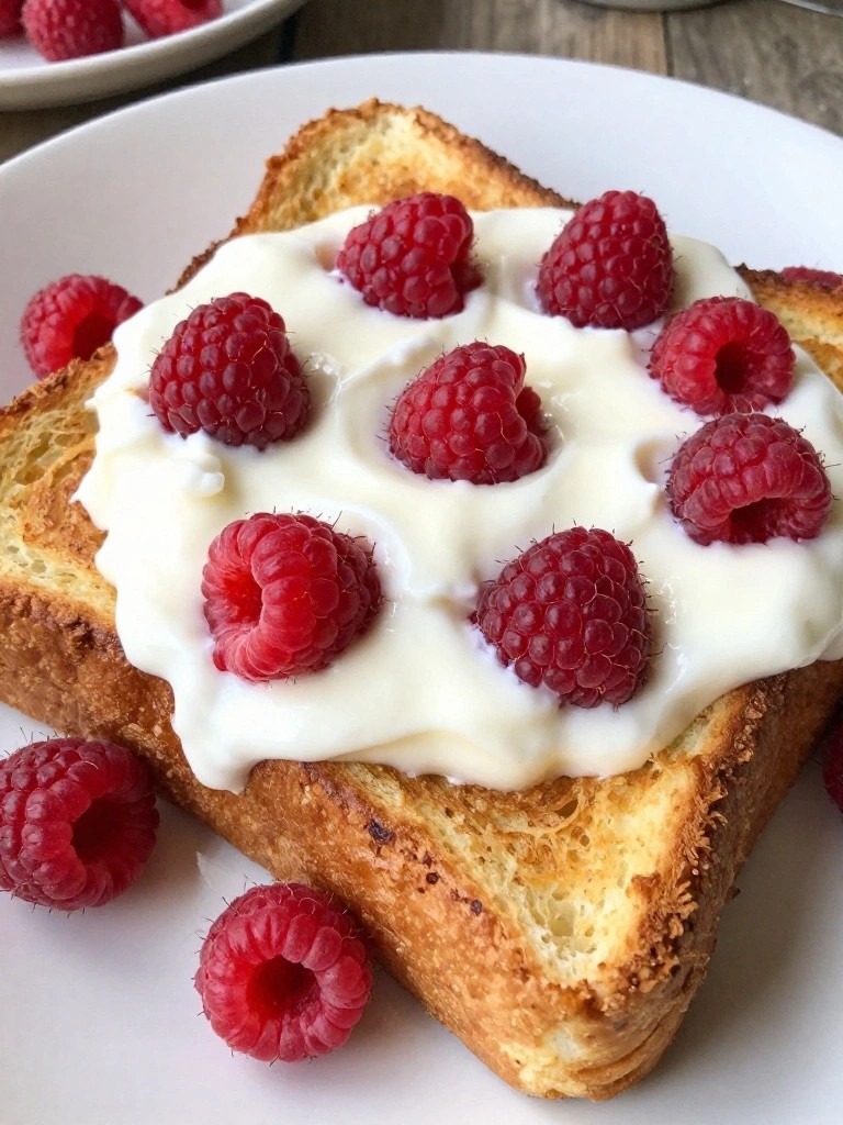 Raspberry Yogurt French Toast Bake