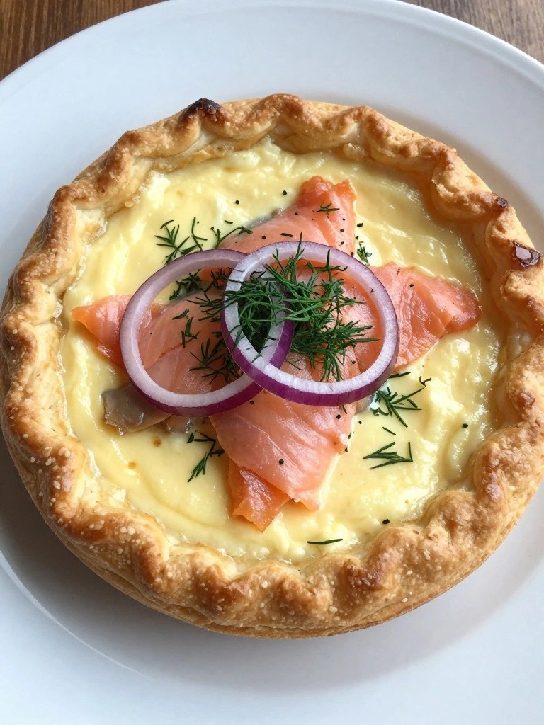 Smoked Salmon and Dill Breakfast Tart