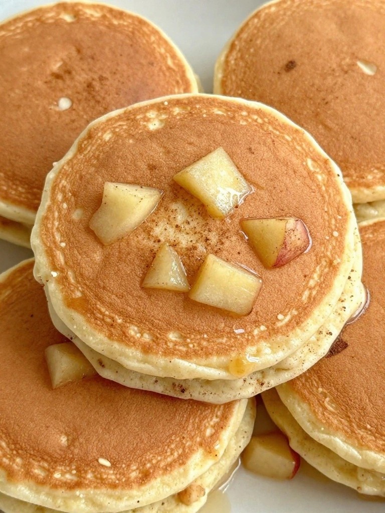 Apple Cinnamon Cottage Cheese Pancakes