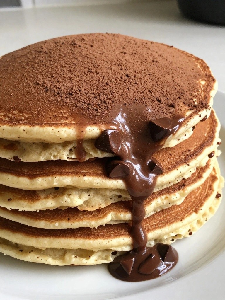 Double Chocolate Cottage Cheese Pancakes