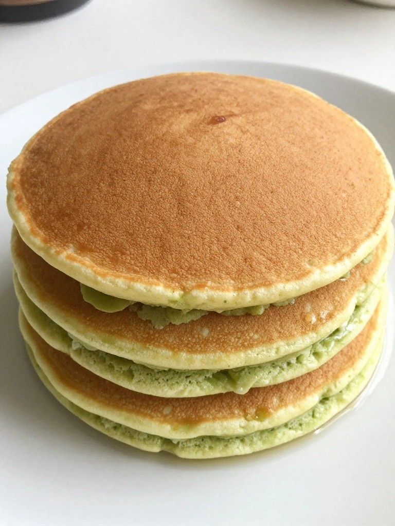 Matcha Vanilla Cottage Cheese Pancakes