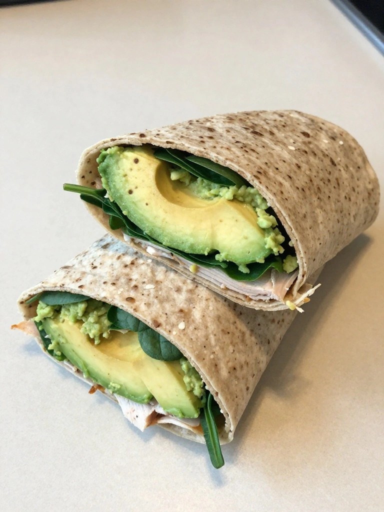 Turkey Avocado Whole-Wheat Wraps