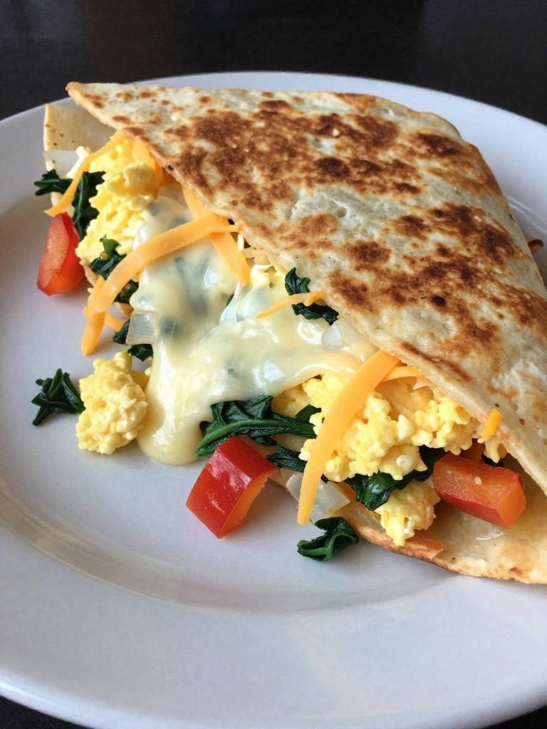 Veggie and Cheese Breakfast Quesadillas