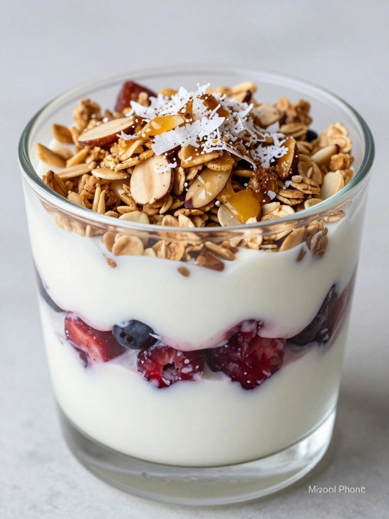 Greek Yogurt Berry Parfaits with Almond Granola