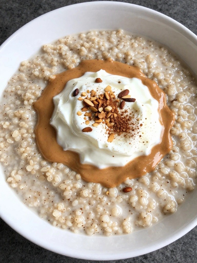 Quinoa Breakfast Porridge with Almond Butter