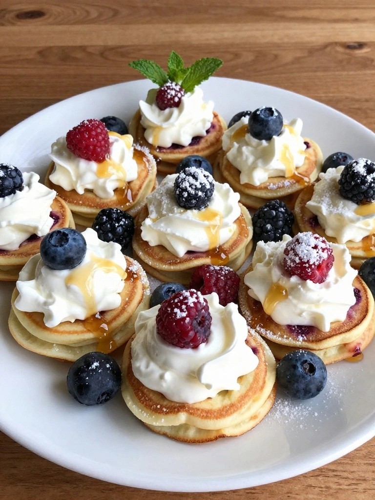 Berry-Filled Mini Crepe and Yogurt Breakfast Board