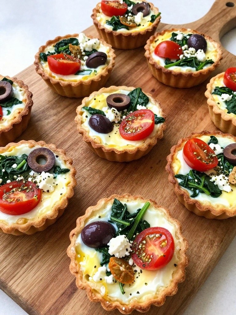 Mediterranean Mini Spinach Frittata Breakfast Board