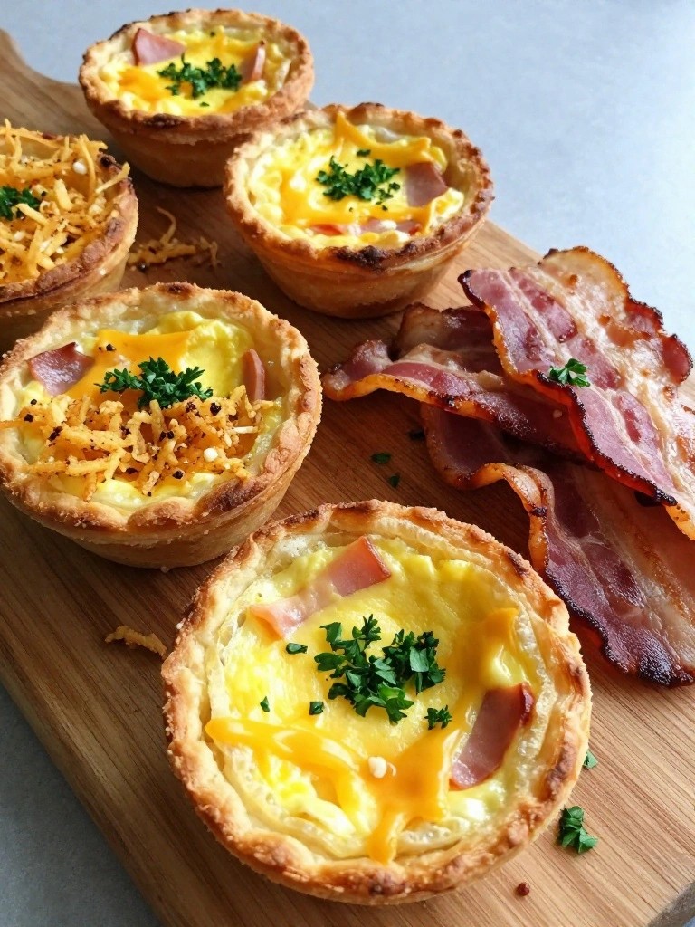 Savory Mini Quiche and Hash Brown Breakfast Board