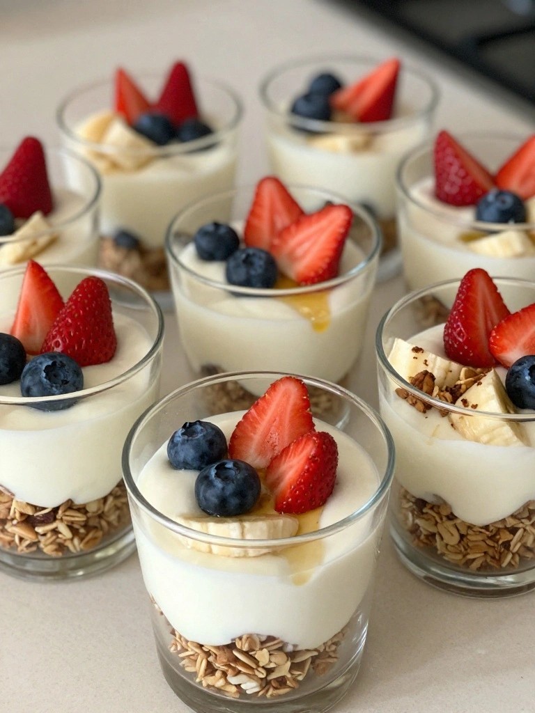 Fruit and Granola Yogurt Parfait Cups