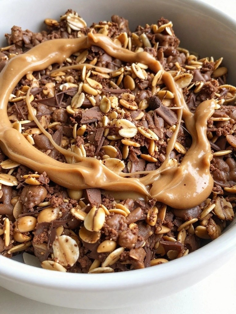 Chocolate Peanut Butter Protein Baked Oatmeal