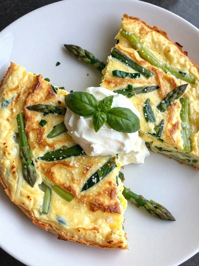 Italian-Inspired Egg and Greek Yogurt Frittata with Asparagus