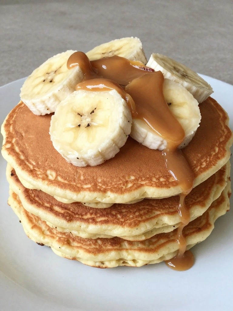 Cottage Cheese Protein Pancakes with Banana and Almond Butter
