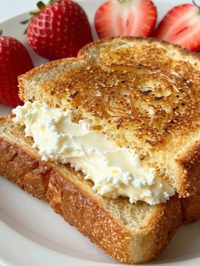 Ricotta-Stuffed Whole Grain French Toast with Strawberries