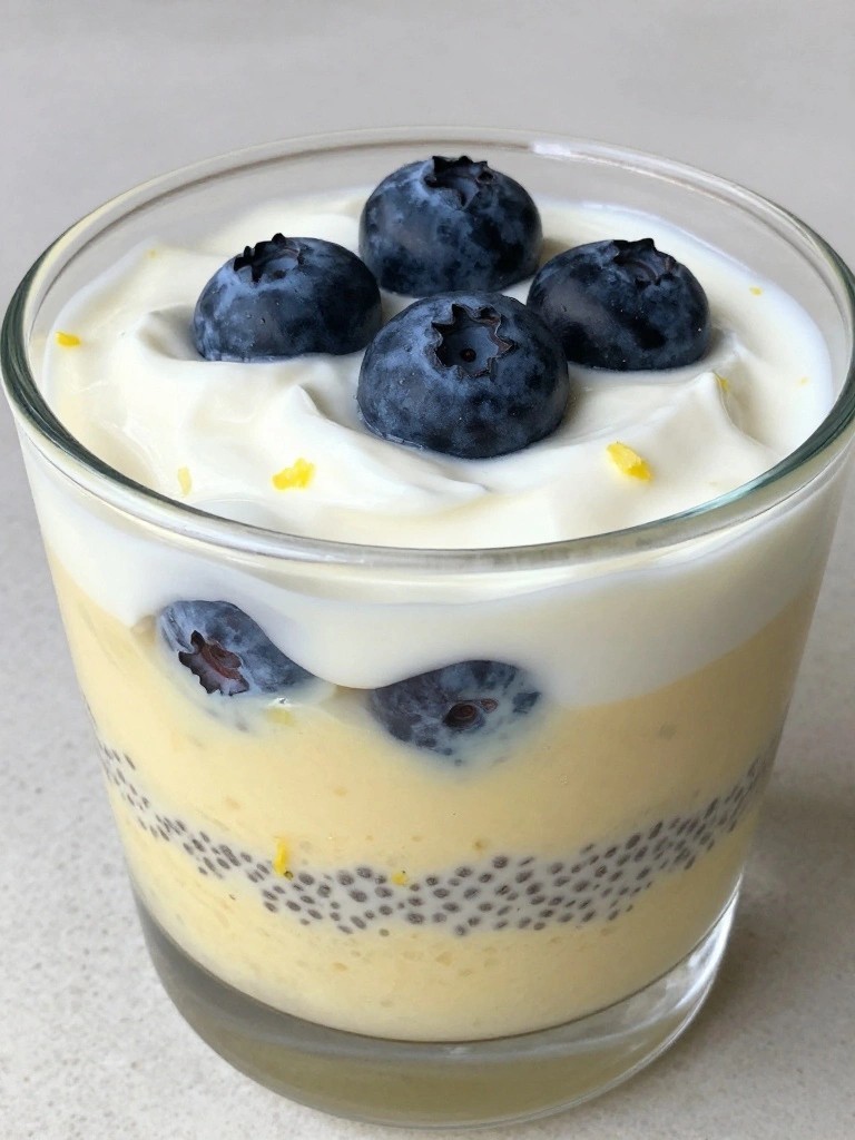 Lemon Blueberry Chia Pudding Parfait