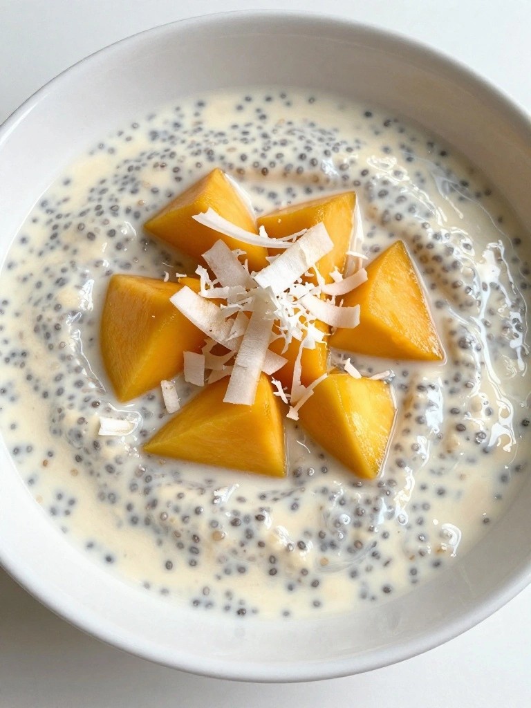Tropical Mango Coconut Chia Pudding