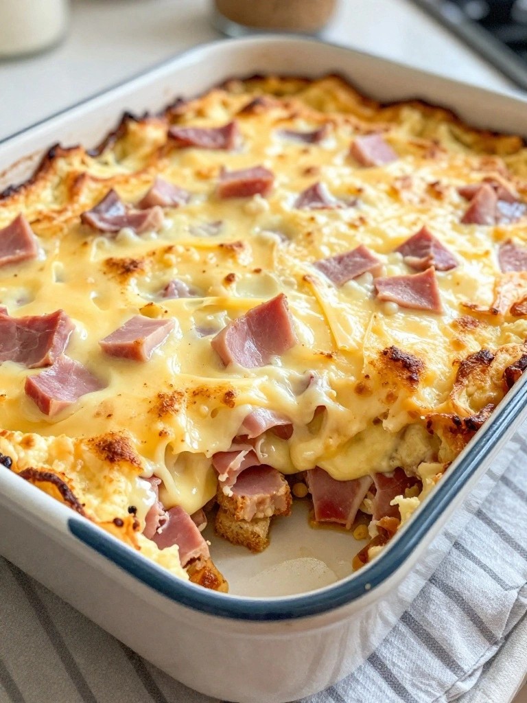 Ham and Swiss Dijon Strata