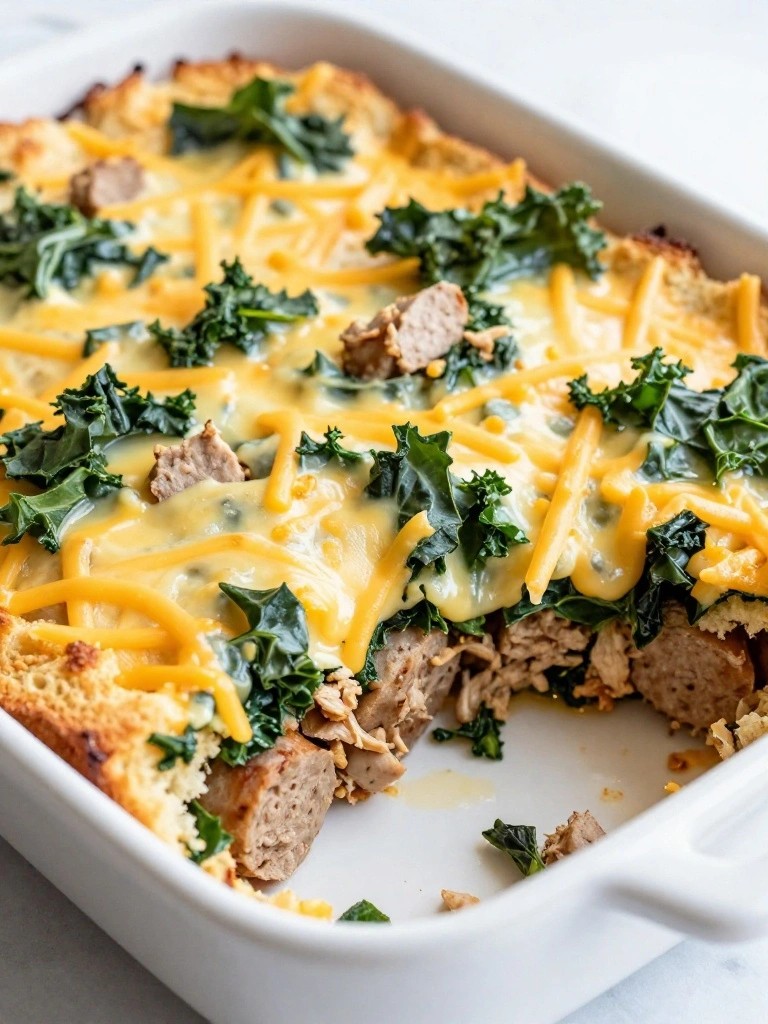 Turkey Sausage and Kale Winter Casserole