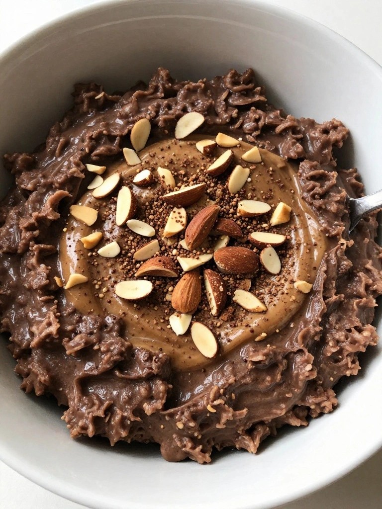 Dark Mocha Almond Butter Oatmeal