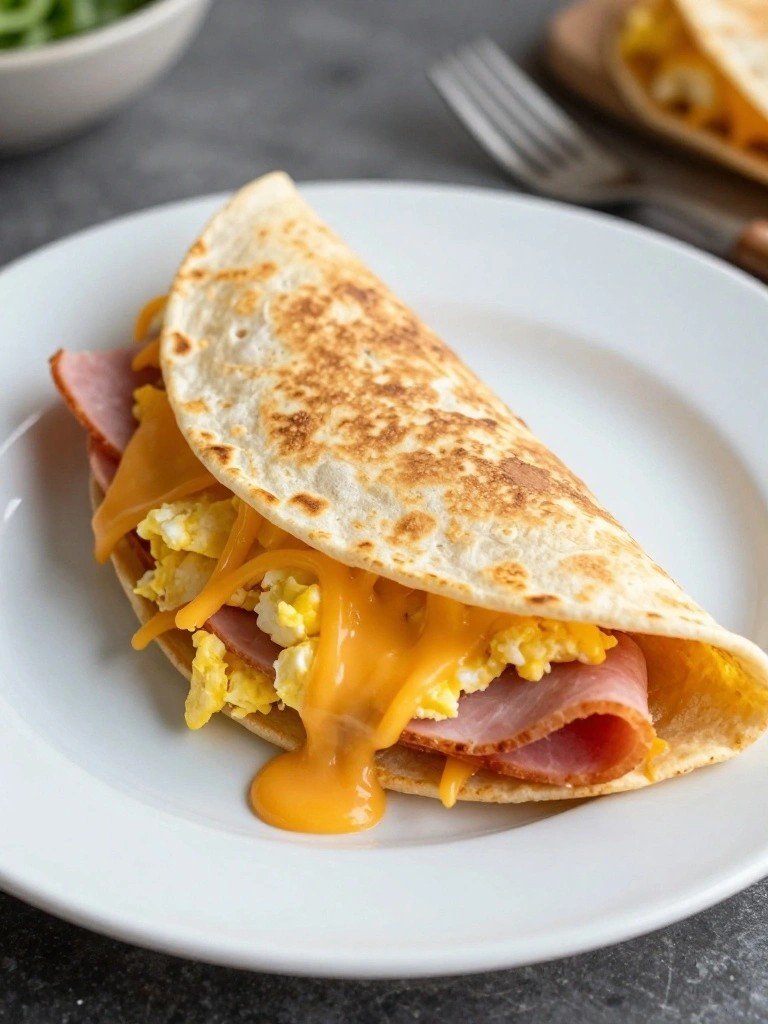 Ham Cheese Breakfast Quesadilla
