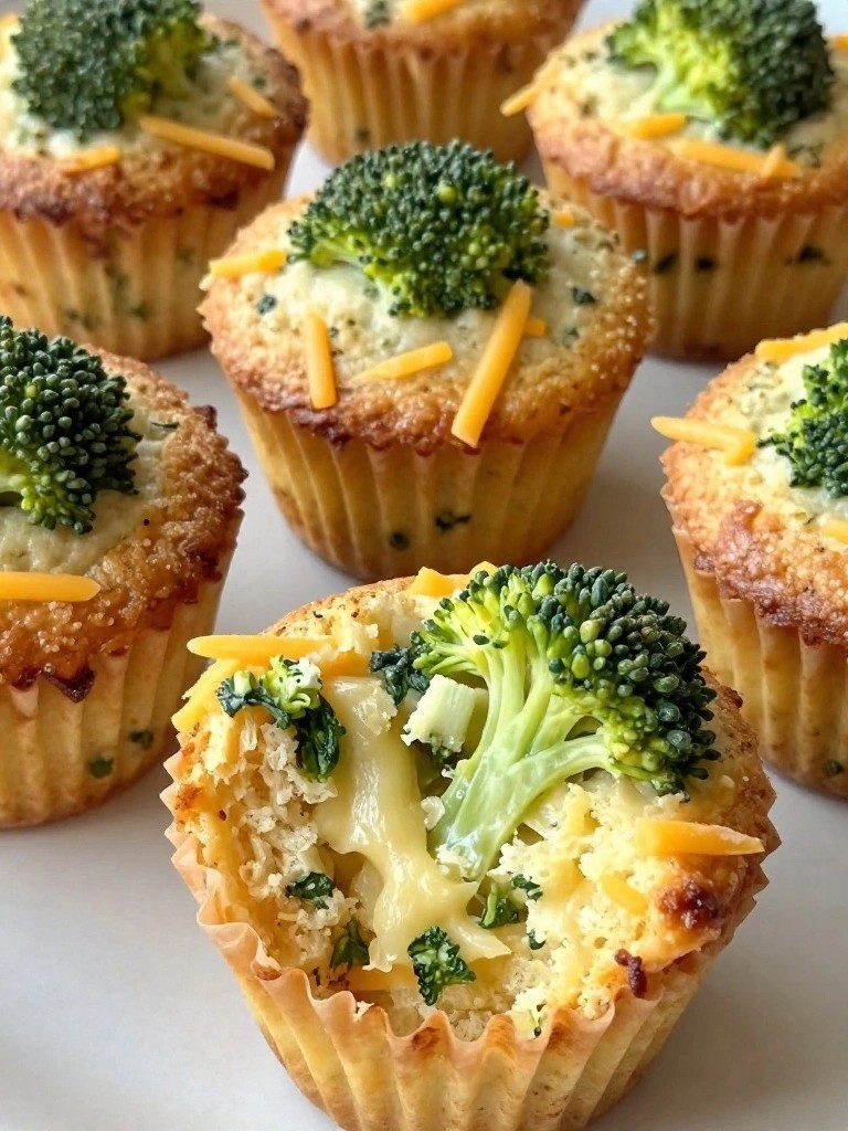 Broccoli Cheddar Breakfast Muffins