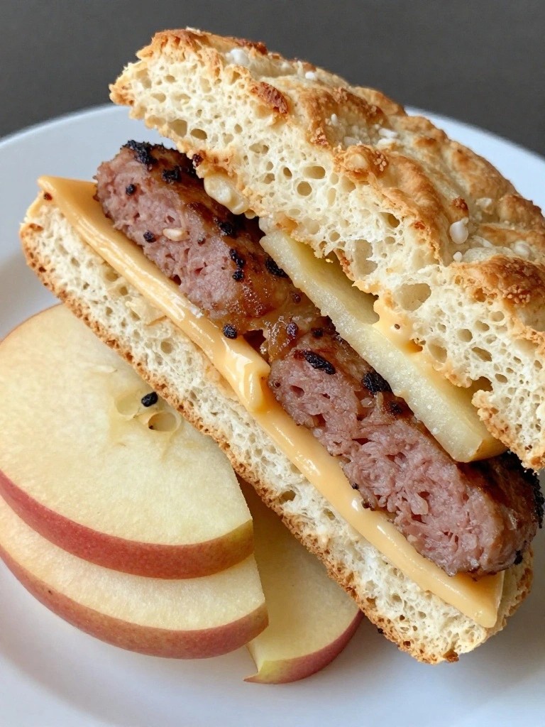 Sausage, Apple, and Gouda Biscuit Sandwiches